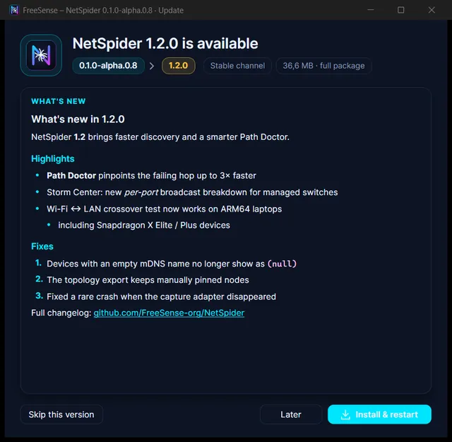 Built-in updater